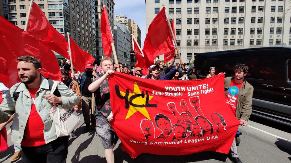 May Day in New York, with labor and the left up front