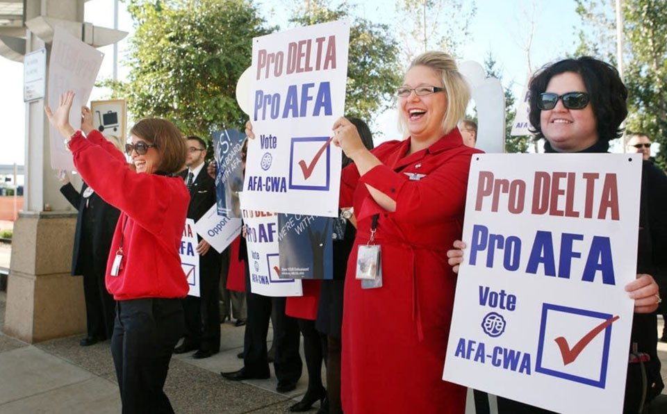 After long drive, AFA tries again to unionize 22K at Delta