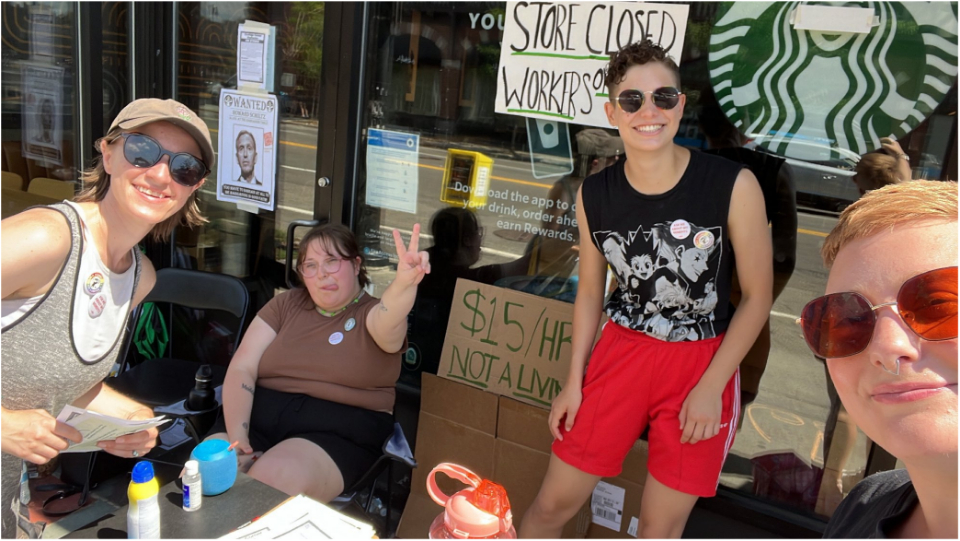 Boston baristas striking at five Starbucks stores hold the line