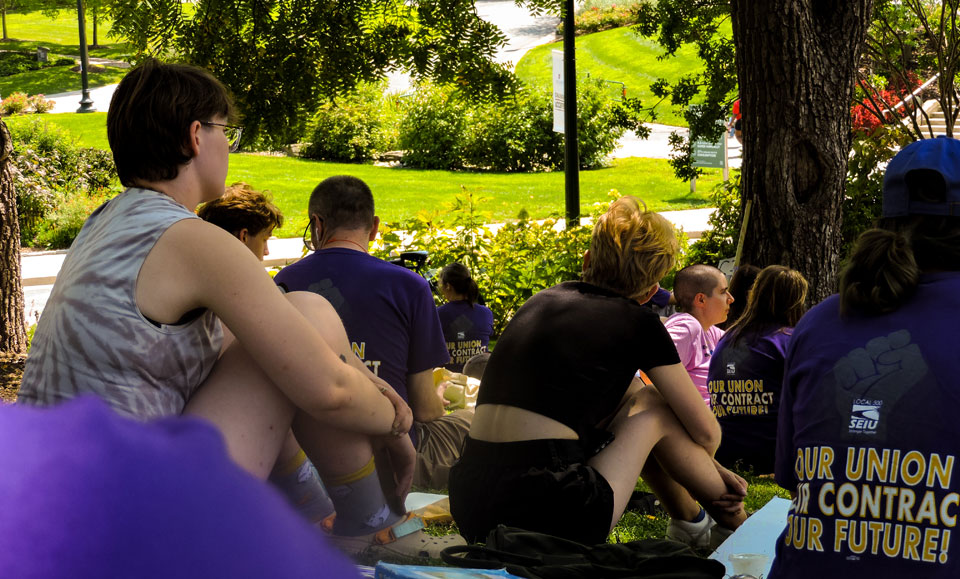 American University staff strike for fairness on the job