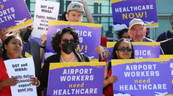 D.C.-area airport workers demand better health care, pay, job protections