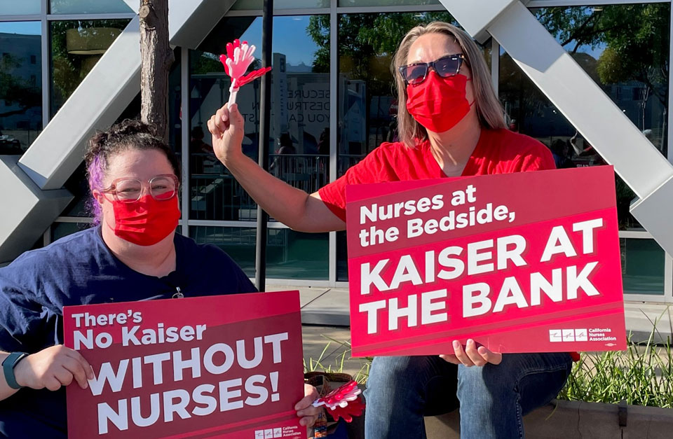 Kaiser Permanente nurses hold informational pickets for nurse and patient safety