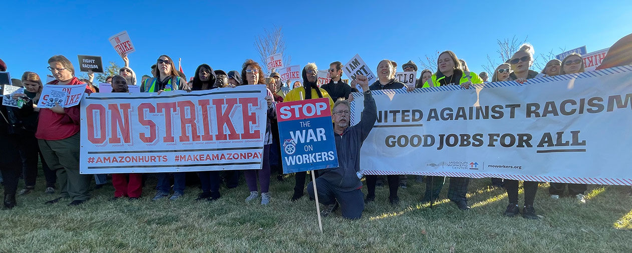 Missouri workers join worldwide strike against Amazon