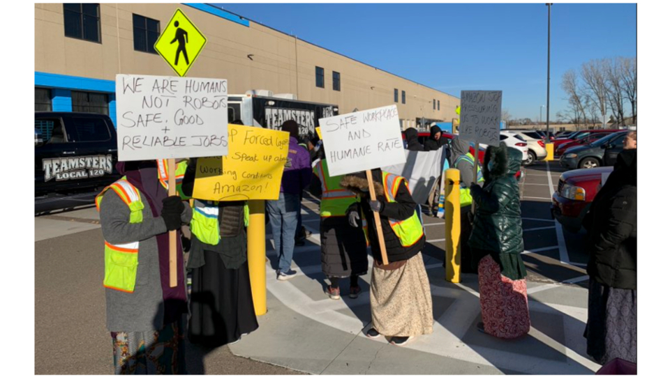 Amazon demands workers work nights or get laid off, prompts walkouts in Minnesota