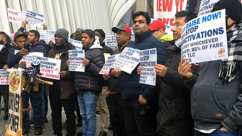 NYC Uber drivers stage one-day strike over company robbery of $12M in raises