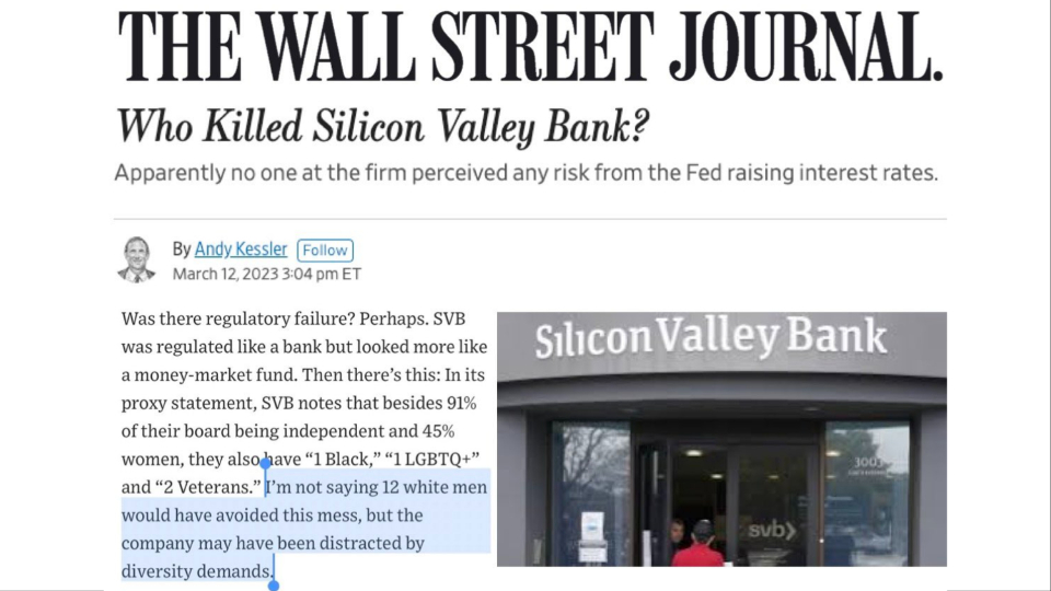 A ‘woke’ bank failure? Conservatives blame women, Blacks, and gays for SVB collapse