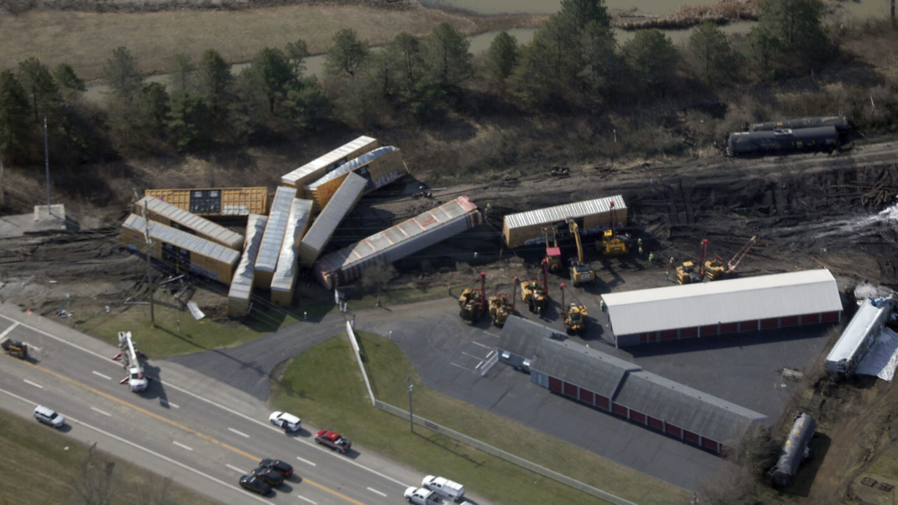 Ohio rail cleanup workers fall ill as yet another train derails