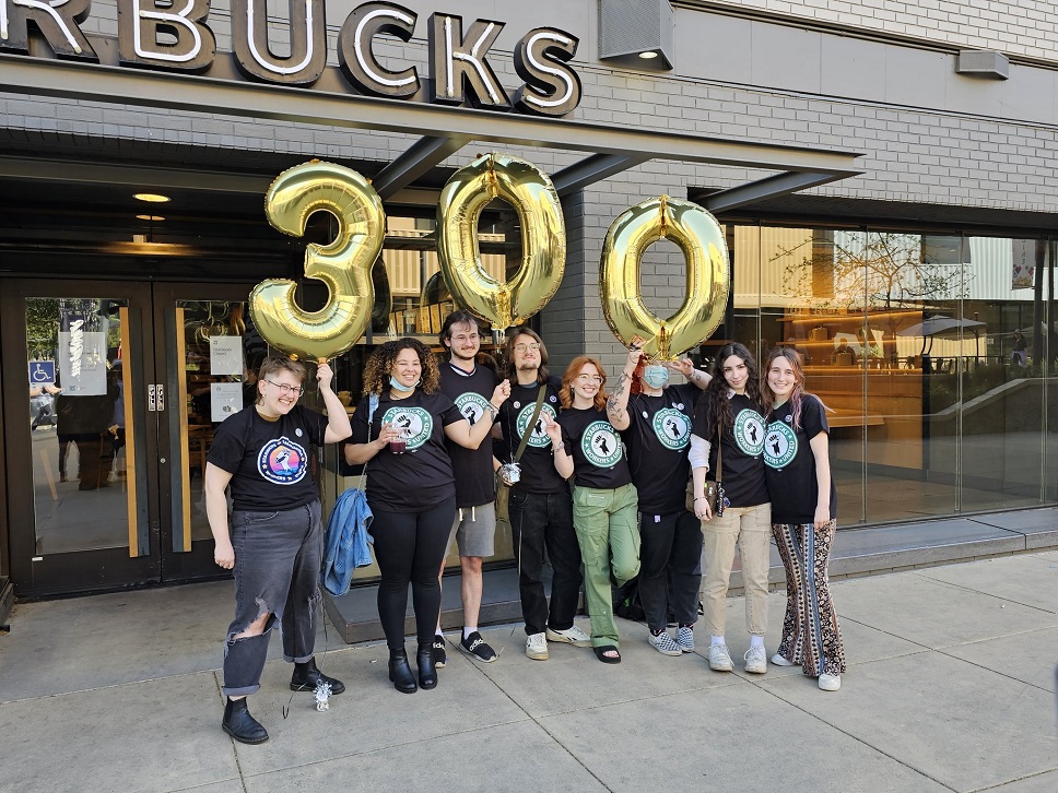 Starbucks workers organize 300th store