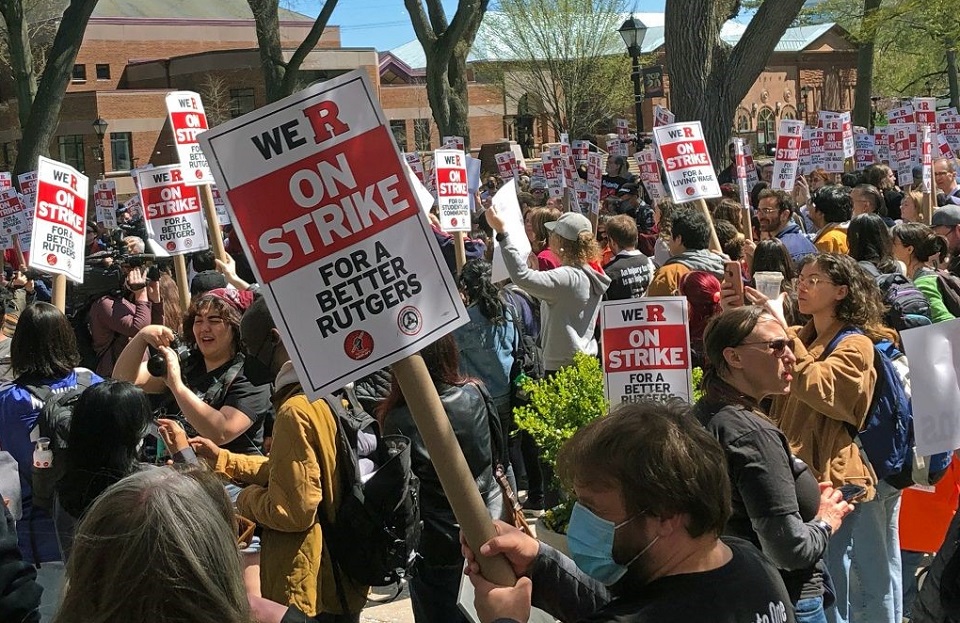 Rutgers forces 9,000 faculty, medical staffers to strike