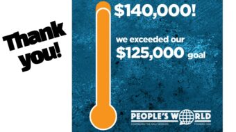 You—our readers—made the People’s World fund drive a smashing success