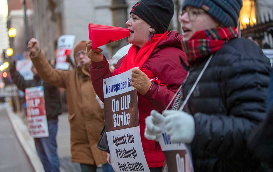 Pittsburgh Post-Gazette workers garner strong CWA backing for their strike