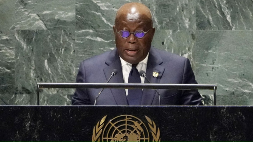 Ghana’s president says U.S. and European wealth built on slavery, calls for reparations