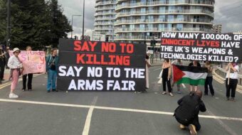 London peace activists tell arms dealers they aren’t welcome