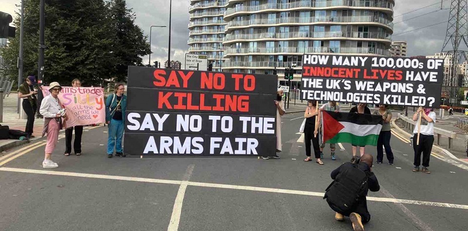 London peace activists tell arms dealers they aren’t welcome