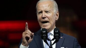 As Biden refuses Gaza ceasefire, he defends democracy at rally today