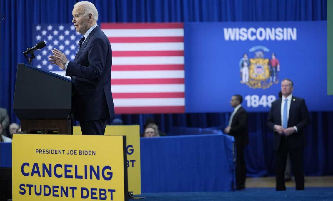 Biden bid to ease student debt unveiled in key swing state
