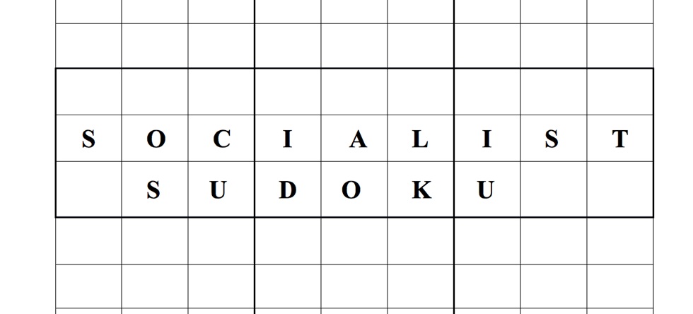 Socialist Sudoku – Labor Day 2024 edition