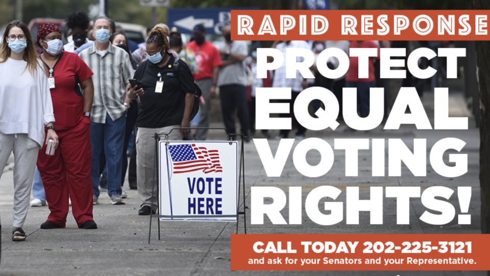 Rapid Response: Protect Equal Voting Rights!