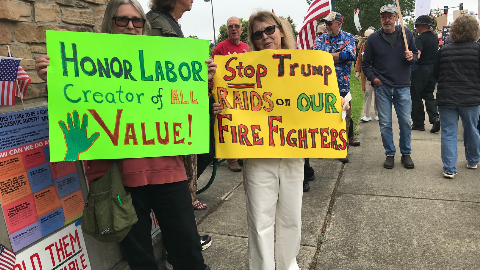 1,000 Labor Day protesters: ‘Peoples’ needs, not billionaire greed!’