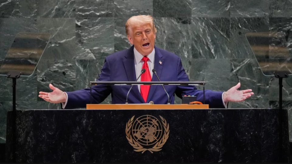 Trump says only he, not the UN can bring world peace