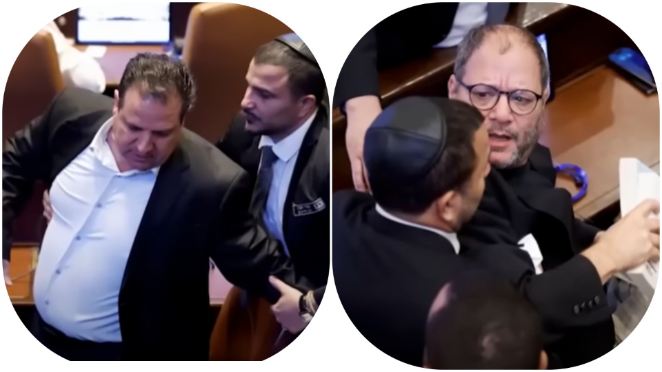 Israeli Communist lawmakers dragged from parliament for protesting Trump ‘victory’ speech