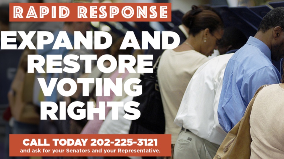 RAPID RESPONSE: Expand and restore voting rights