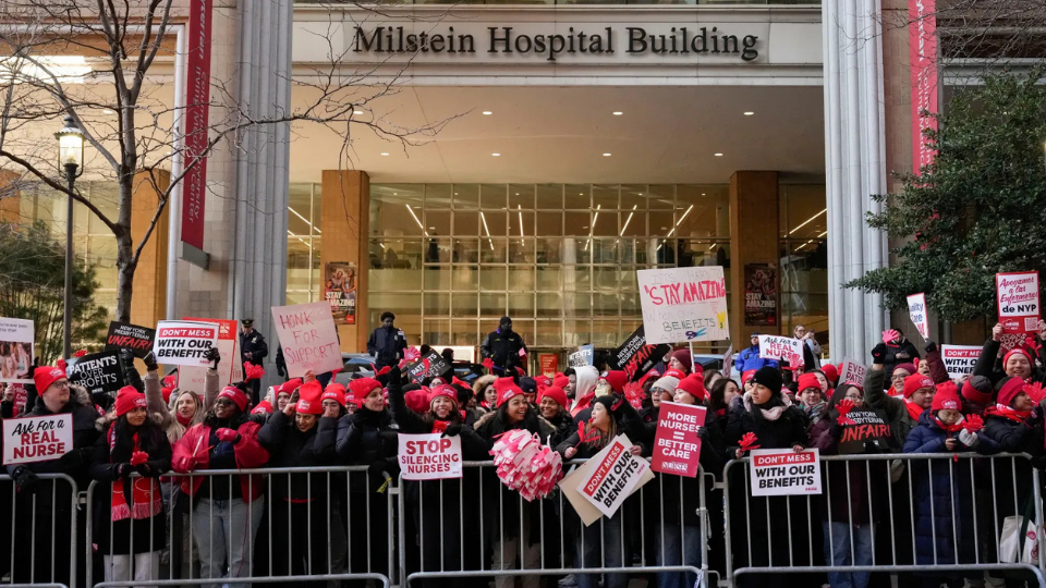 New York City nurses, 16,000 strong, on strike