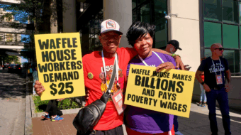 Waffle House workers: ‘We work, we sweat, put $25 on our check!’