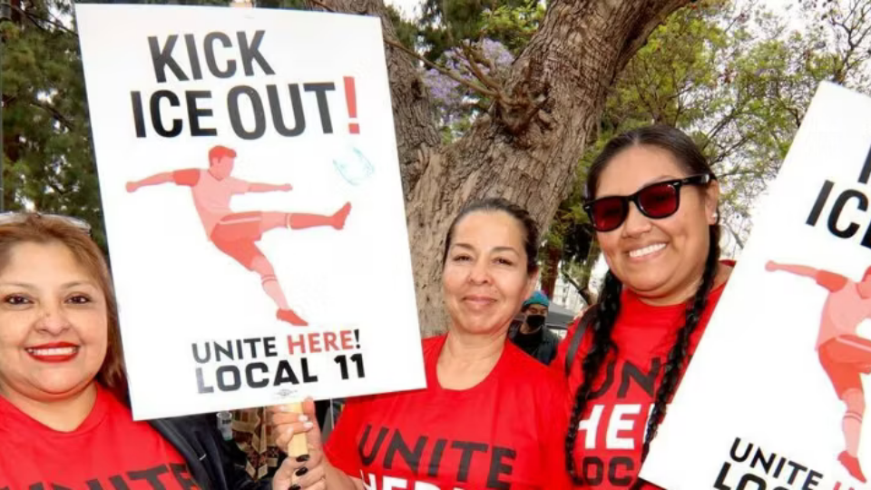 Union uses World Cup as leverage vs. ICE and for strike votes