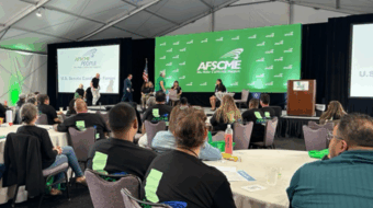 AFSCME’s Saunders urges workers to keep up the fight