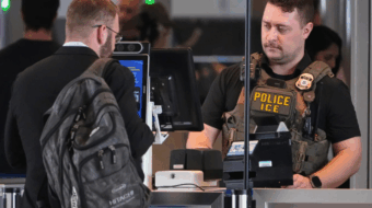 ICE agents invade airport passenger lines