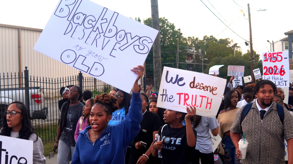 HBCU students march to demand justice for Nolan Wells: “No water in his lungs!”