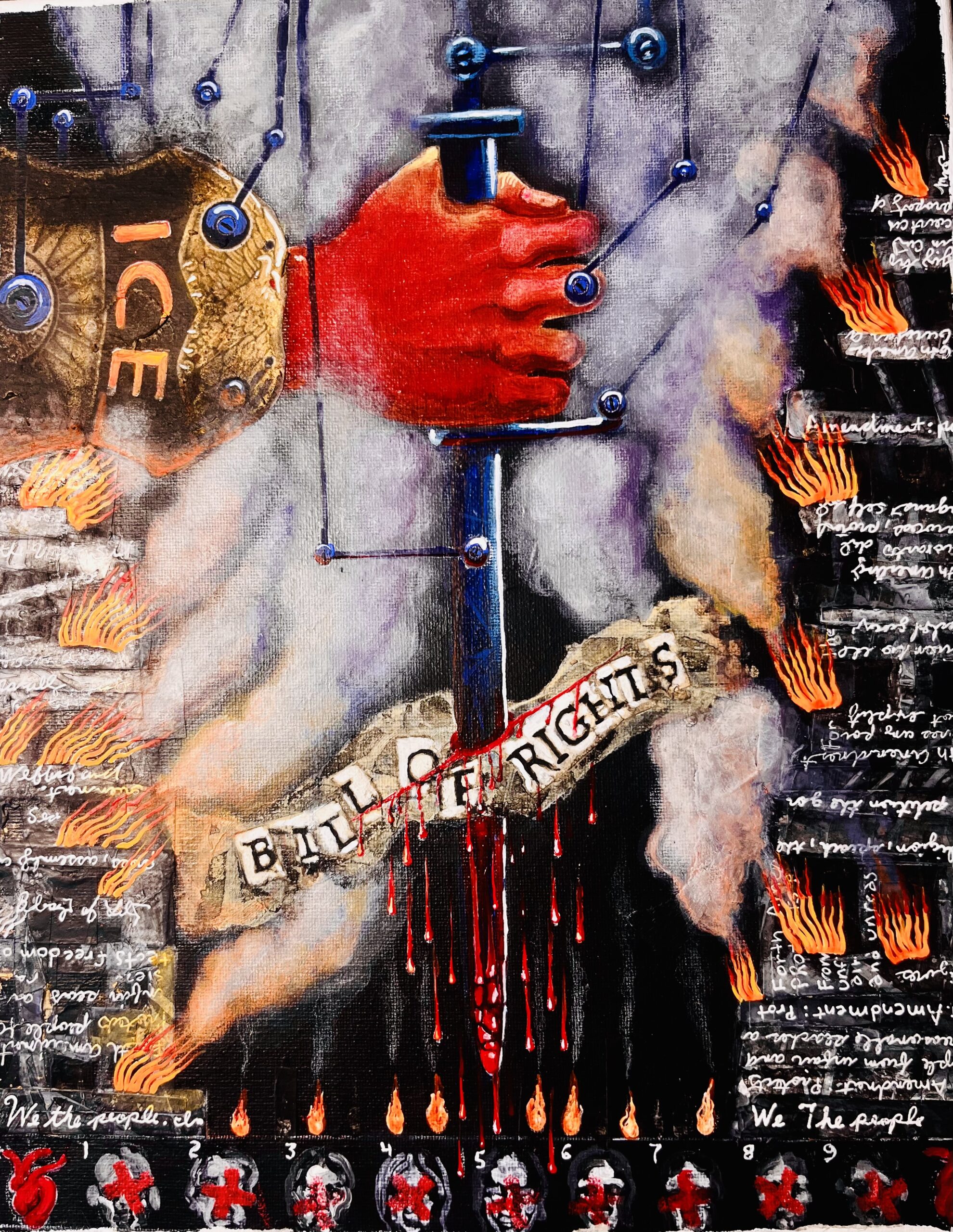 POLITICAL ART: ‘I.C.E. Evil Hand!’