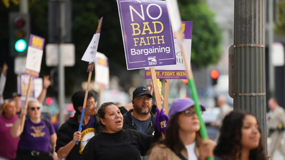 Workers walk: Almost 100K California employees struck for a day